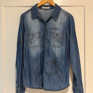 Life in progress denim top